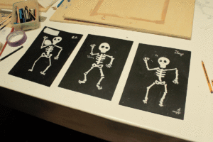 Squelettes phosphorescents d'Halloween