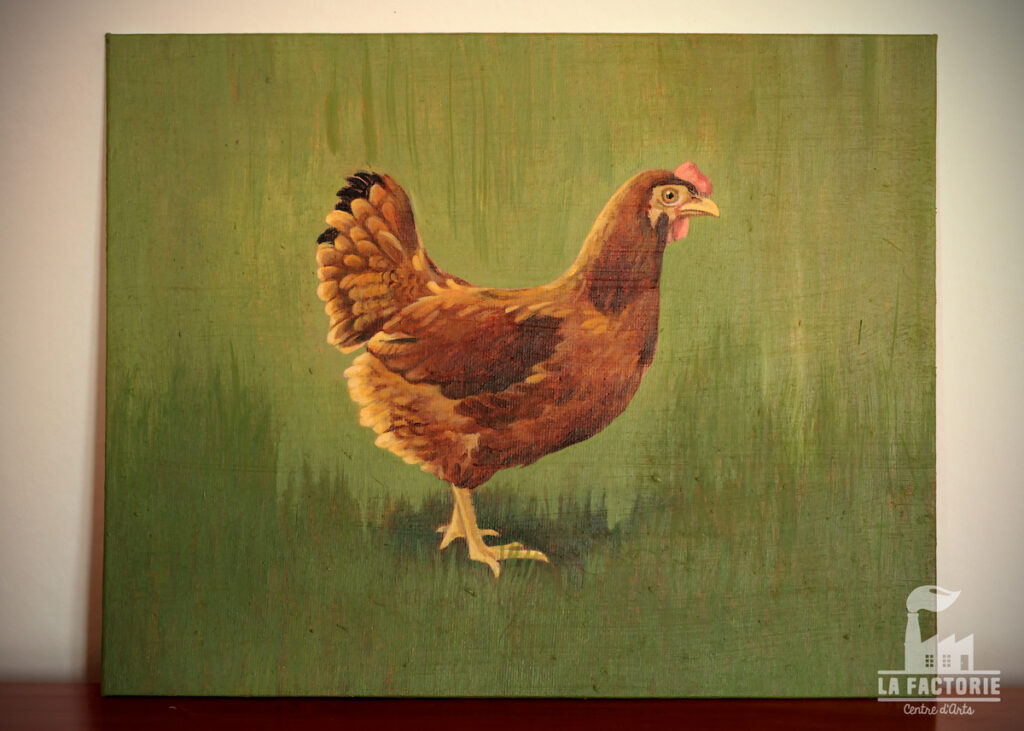 Peinture Poule