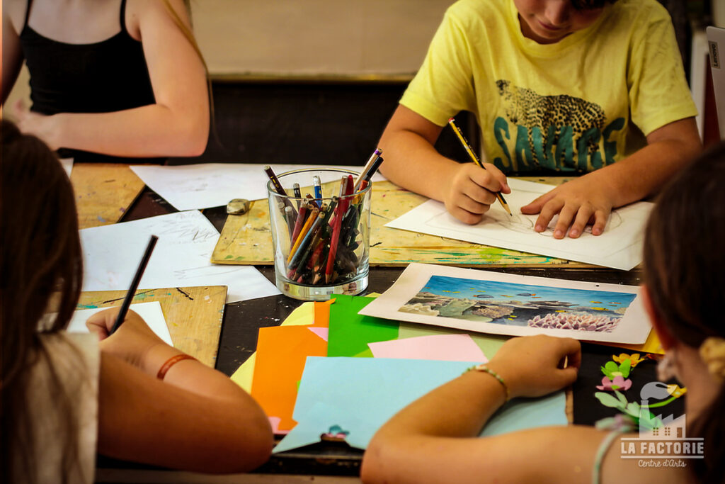 Rentrée créative à La Factorie - Centre d'Arts à La Réole, cours de dessin enfants, ados et adultes